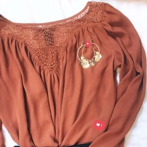 Earrings, Blouse, Skirt